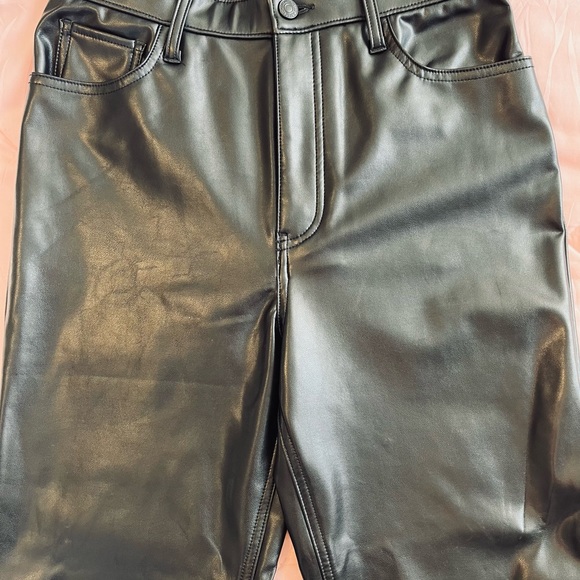 Abercrombie Vegan leather ankle pants-straight leg size 8 - Picture 3 of 4
